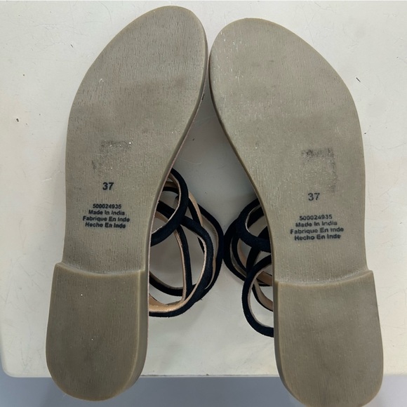 Free People Havana Gladiator Ankle Wrap Suede Sandals in Black, Size 37 (6.5-7) - Picture 8 of 8